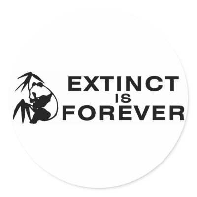 Extinct Is Forever Round Sticker by PreciousDesigns