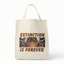 Extinction is forever canvas bags