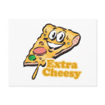 Extra Cheesy pizza slice Postcards