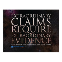 Extraordinary Claims Postcard postcards