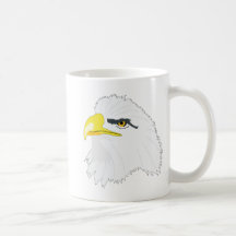 Extreme close up of Bald Eagle fac Mugs