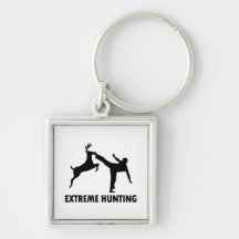 Extreme Hunting Deer Karate Kick Key Chain