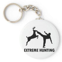 Extreme Hunting Deer Karate Kick Key Chain