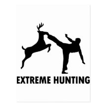 Extreme Hunting Deer Karate Kick Postcards