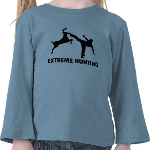 Extreme Hunting Deer Karate Kick T-shirt