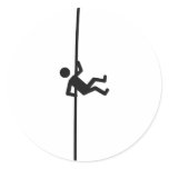 extreme mountain climber icon round sticker