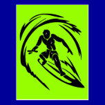extreme_sport_003 SURFING DUDE TATTOO TRIBAL postcards