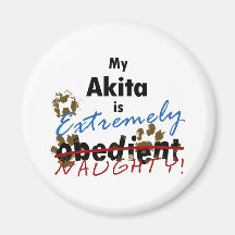 Extremely Naughty Akita Fridge Magnets