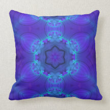 Eye Candy Fractals - Glowing StarFlower Pillows