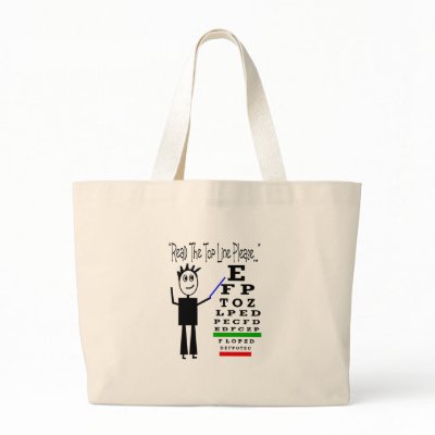 Eye Chart Eye Doctor Design Gifts Canvas Bags by gailg1957