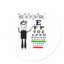 Eye Chart Eye Doctor Design Gifts Round Sticker