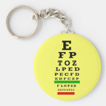 EYE CHART Gifts Keychain