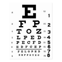 Eye Chart Post Card