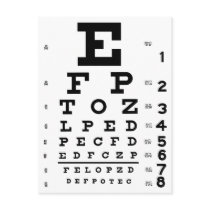 Eye Chart Post Card