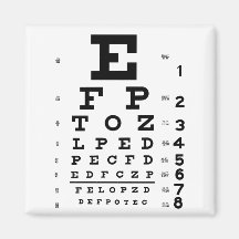 Eye Chart Refrigerator Magnet