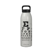 Eye Chart Water Bottle