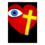 Eye Heart Cross Greeting Cards