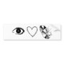 Eye Heart Cymbals I Love Cymbals Funny Bumper Stic