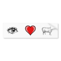 Eye Heart Ewe Bumper Sticker