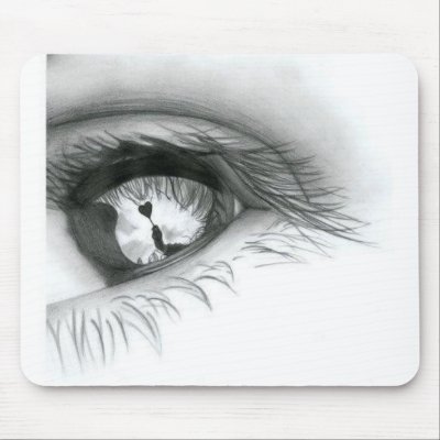 Eye heart mouse pads by efatima