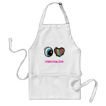 Eye Heart Pictogram, <PERSONALIZE> Apron