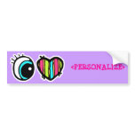 Eye Heart Pictogram, <PERSONALIZE> Bumper Sticker