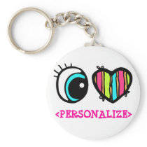 Eye Heart Pictogram, <PERSONALIZE> Key Chain