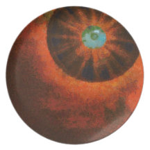Eye in space painting party plates