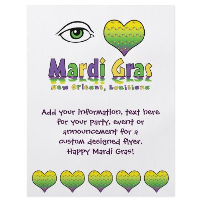 Eye Love Mardi Gras Custom Flyer by FatTuesday