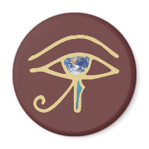 Eye Of Earth gold Fridge Magnet
