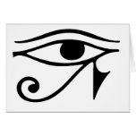 eye of horus greeting card
