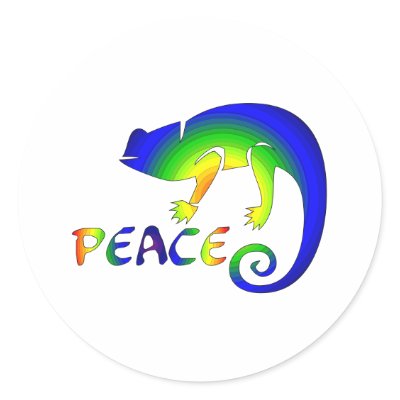 Eye Of Newt Peace Round Stickers by orsobear