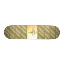 Eye of Providence Gold Skateboard