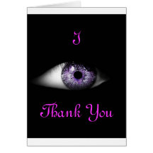 Eye of Purple Cute Cool Eyeball Design in Pink Greeting Card