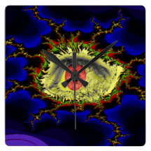 Eye of the Storm Fractal Wall clock