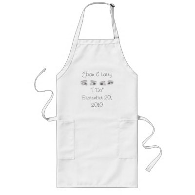 Eye Shadow Personalized Wedding Aprons by creationhrt