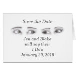 Eye Shadow Personalized Wedding Greeting Card