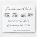 Eye Shadow Personalized Wedding Mousepads