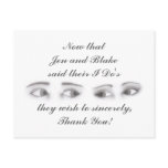 Eye Shadow Personalized Wedding Postcards