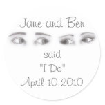 Eye Shadow Personalized Wedding stickers