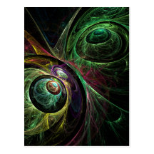 Eye to Eye Abstract Art Postcard