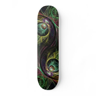 Eye to Eye Abstract Art Skateboard by OniArts