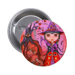 Eye Witch Halloween Button