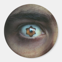 Eye with Star Shaped Iris Refrigerator Magnets