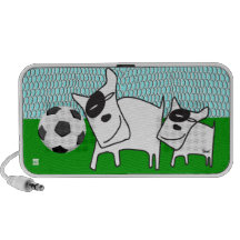 Eyepatch Soccer Dog Doodle Mp3 Speakers