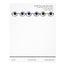 Eyes in Spectacles Letterhead Design