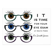 Eyes in Spectacles Post Cards
