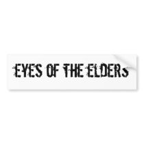 eyes of the elders sticker bumper sticker