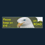 Eyes on the Road Bird bumper stickers