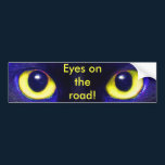 Eyes on the Road Kitty bumper stickers